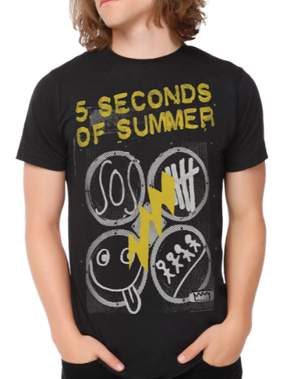 5 seconds of summer t shirts